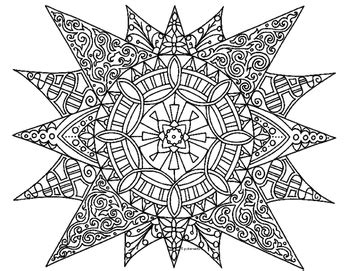 Summer Sun Zentangle Coloring Page by Pamela Kennedy | TpT