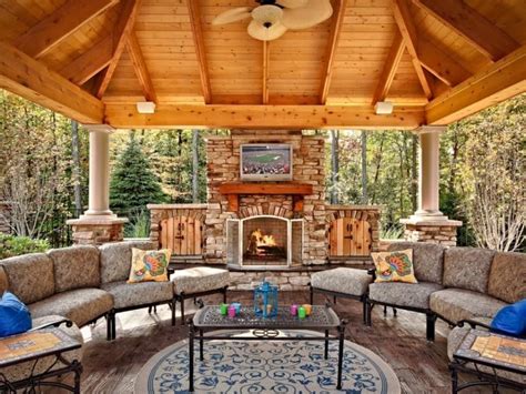 40 Best Patio Designs With Pergola And Fireplace Covered Outdoor