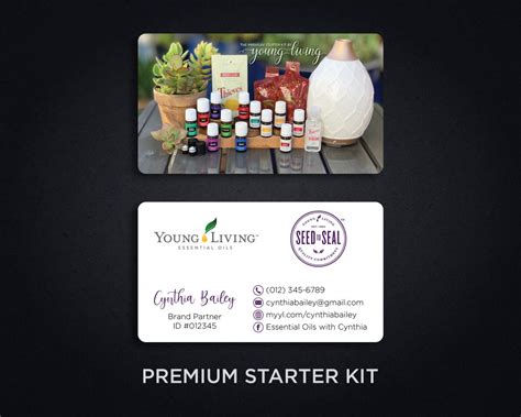 Printable Young Living Business Cards Essential Oils Business Etsy
