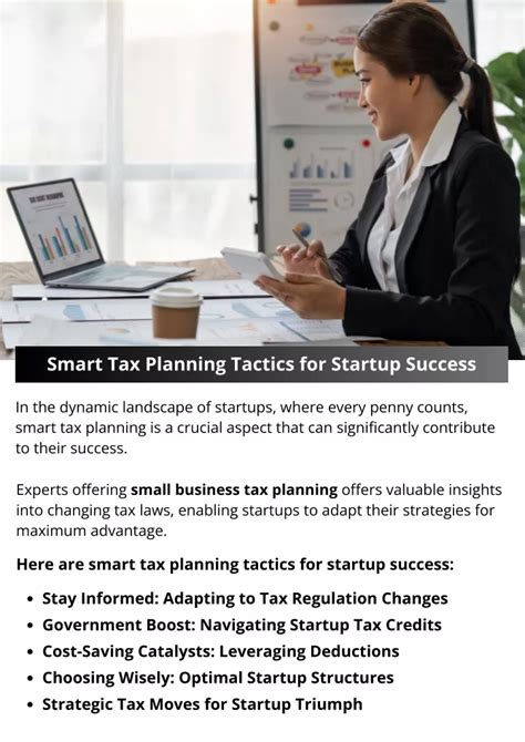 Ppt Smart Tax Planning Tactics For Startup Success Powerpoint
