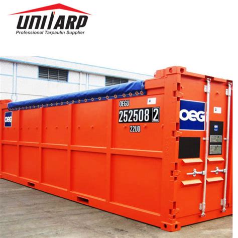 China Pvc Open Top Container Cover Vinyl Tarpaulin Shipping Container