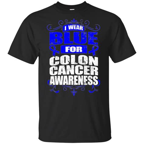 I Wear Blue For Colon Cancer Awareness Kids T Shirt The Awareness Store