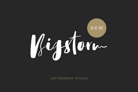 Font awesome, material design icons, octicons use the provided python command line script to generate a patched font from your own font to get the extra new glyphs. Bigstorm Script Font - Dafont Free