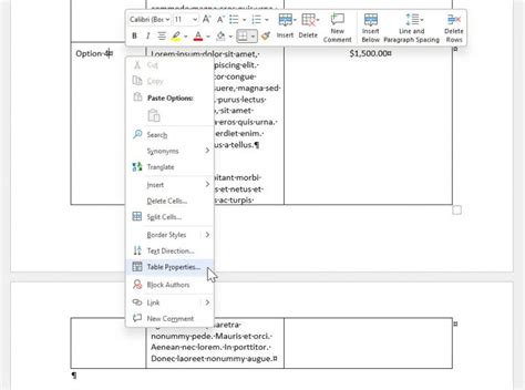 How To Prevent A Split Table In Word Excel At Work