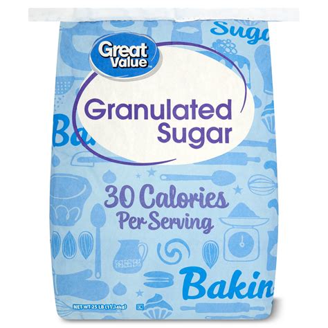 Great Value Pure Granulated Sugar 25 Lb