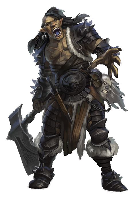 m Half Orc Barbarian Battle Axe Leather 13thlvl | Savaşçılar, Barbar