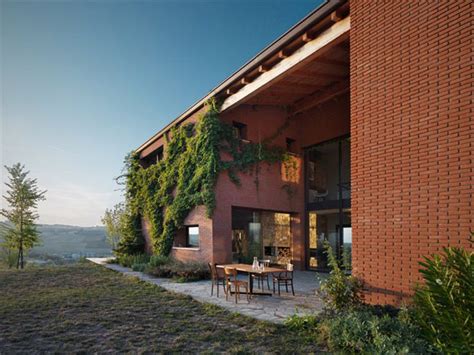 Brick Countryside Home In Italy With Central Courtyard For Entertaining