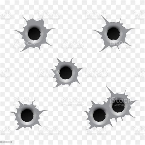 Bullet Holes Vector Illustration Stock Illustration Download Image
