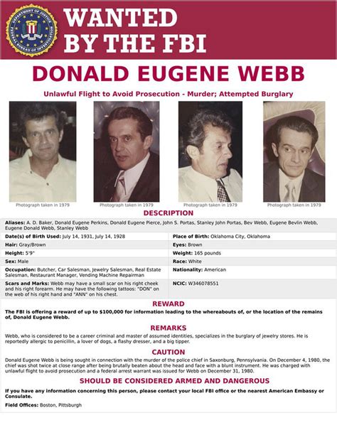 Fbi Releases New Photos Of Fugitive In Pa Police Chiefs 1980 Slaying