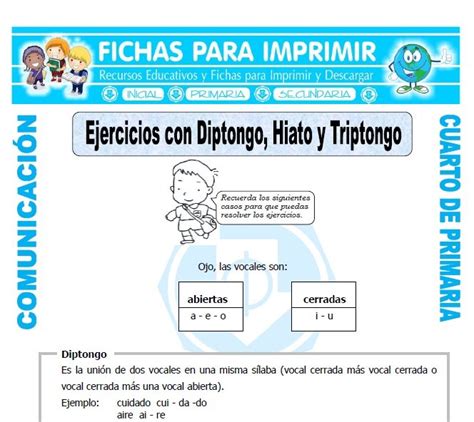 Ejemplos De Hiato Diptongo Y Triptongo Opciones De Ejemplo