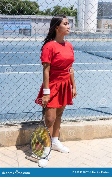 Female Tennis Player During Training Stock Photo Image Of Female