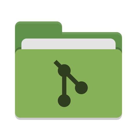 Folder Green Git Icon Papirus Places Iconpack Papirus Dev Team