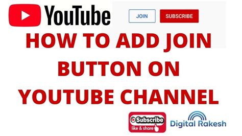 How To Enable And Add Join Button On Youtube Channel 2020 Digital