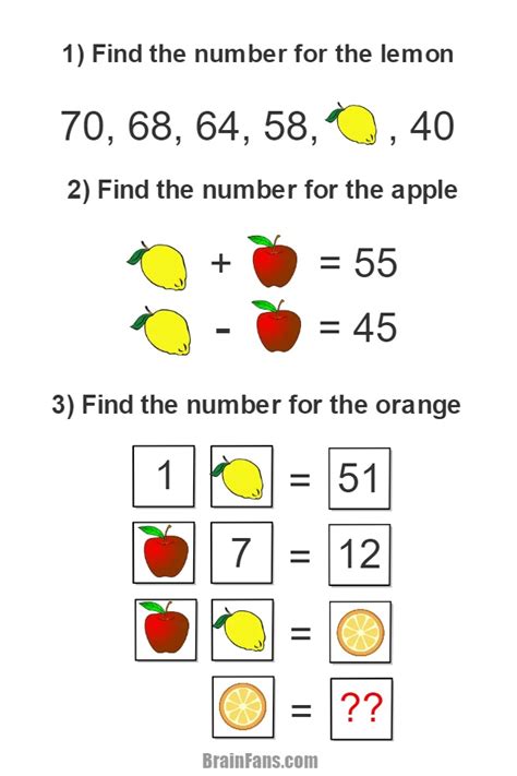 However, research shows that by focusing on solving one problem, the mind immerses. 22 Cool Math Logic Puzzles | KittyBabyLove.com