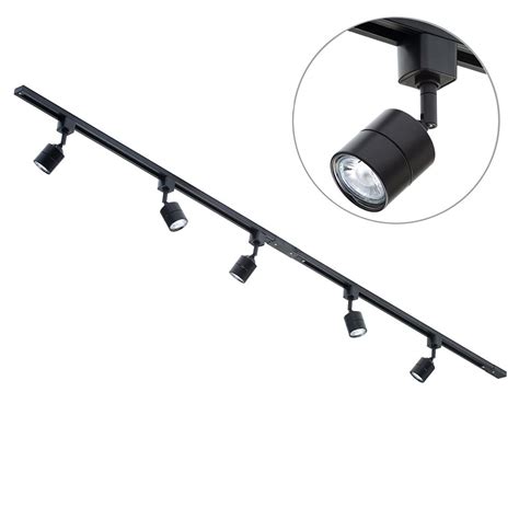 Shop The 2 Metre Track Light Kit With 5 Soho Heads And Halogen Bulbs