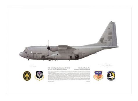 Ac 130u Spooky Gunship 4th Sos 16th Sow Hurlburt Field Fl