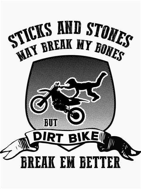 Dirt Bike Sticker By Robcubbon Redbubble