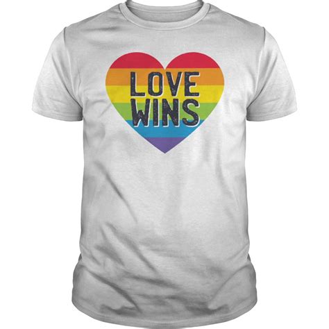 Love Wins LGBTQ Pride Shirt Rainbow Heart Pride Month Shirt Unisex Shirt