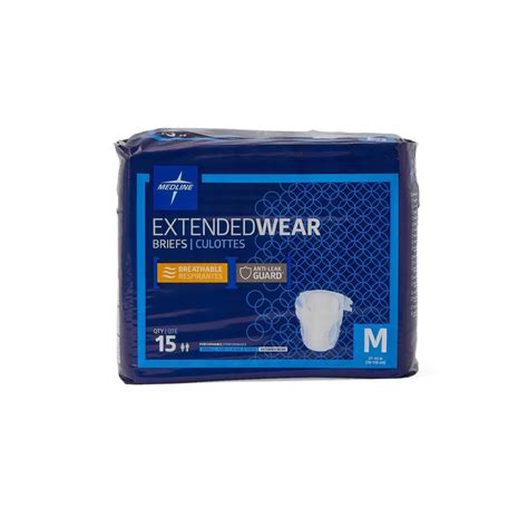 Medline Extended Wear Briefs With Tabs Overnight Absorbency