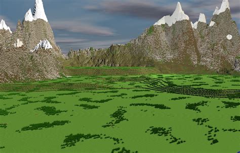 Custom Terrain Nordic Landscape Render Minecraft Map