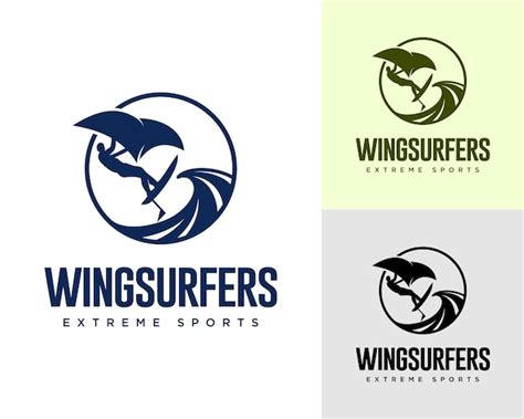Premium Vector Wingsurf Water Sports Logo