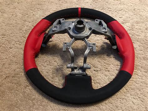 For Sale Rewrapped Steering Wheel Faux Black Alcantarared Perforated