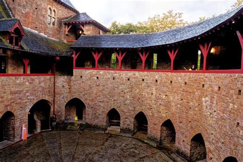 Castell Coch Or The Red Castle Courtyard Editorial Image Image Of