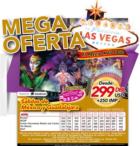 Mega Paquetes A Las Vegas Desde 299 Elitours Ofertas De Viajes