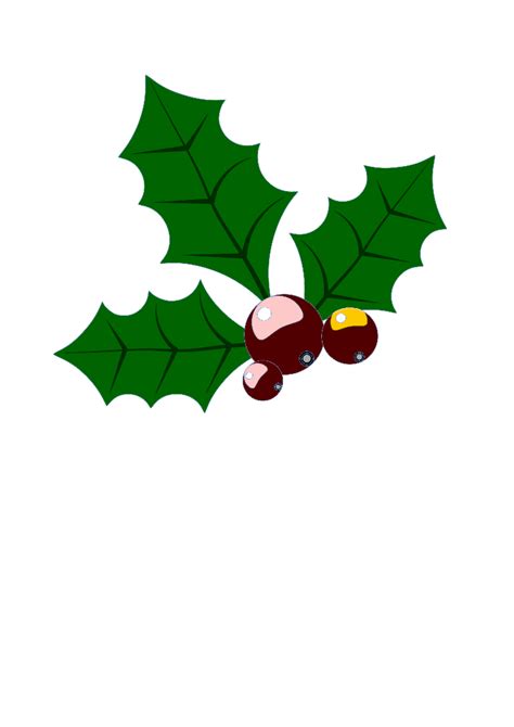 Holly Leaf And Berries Clipart Best