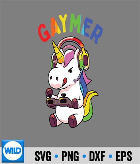 lgbt svg gaymer gay pride flag lgbt gamer lgbtq ally gaming unicorn svg wildsvg
