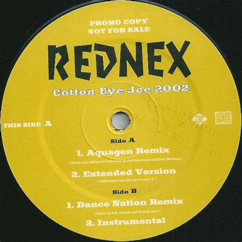 Rednex Cotton Eye Joe 2002 2002 Vinyl Discogs