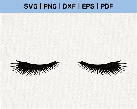 Eyelashes SVG Cut File Makeup SVG Lashes SVG Beauty Svg Etsy