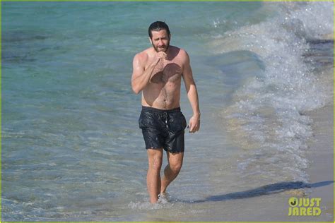 Jake Gyllenhaal Goes Shirtless For A Dip In The Ocean Photo