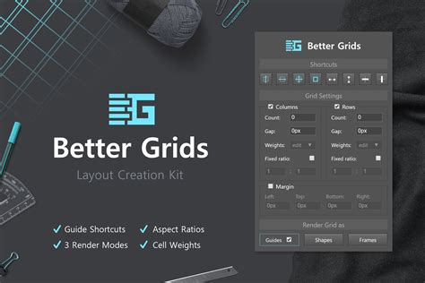 Better Grids Layout Creation Kit Photoshop Add Ons Creative Market