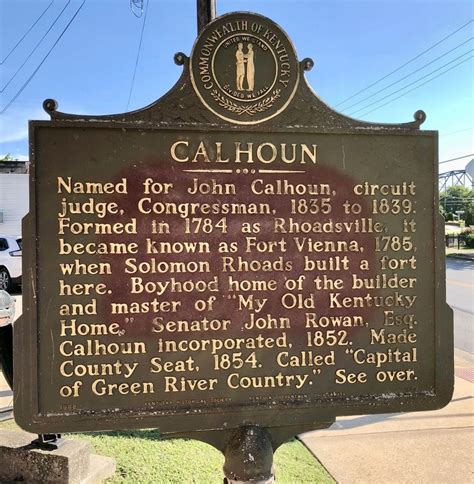 County Named Calhoun Historical Marker