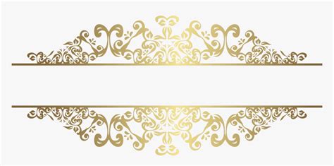 Decorative Clipart Decorative Banner Elegant Gold Border Design Hd