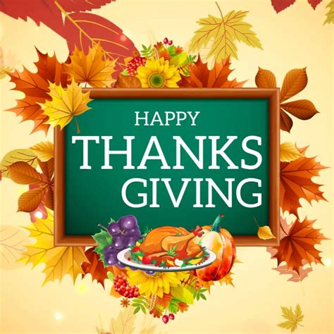 Thanksgiving Greeting Card Template Postermywall