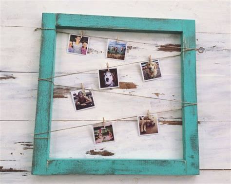 Rustic Wooden Picture Frame With Clothes Pins By