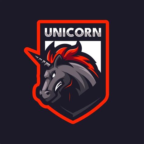 O Vetor De Design Do Logotipo Unicorn Sport Mascot Vetor Premium