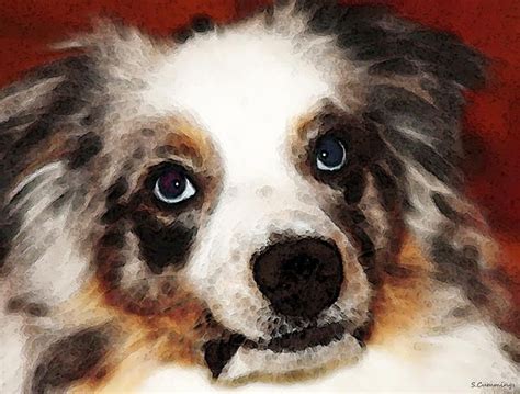 Aussie Dog Art Loving Eyes Painting By Sharon Cummings Faabest