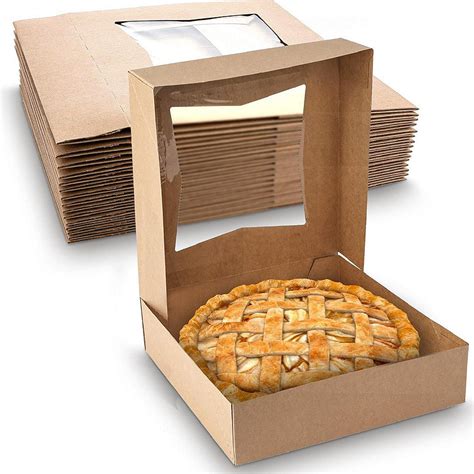 Mt Products X X Kraft Bakery Box Pie Box With Window Pack
