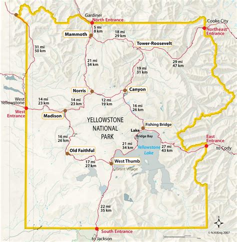 Yellowstone Outline Map London Top Attractions Map