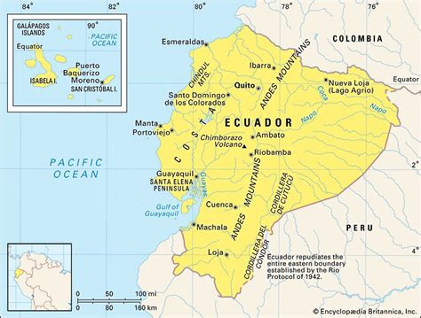 Map Of Ecuador With Equator