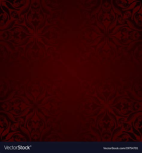 Maroon Background With Antique Ornament Royalty Free Vector