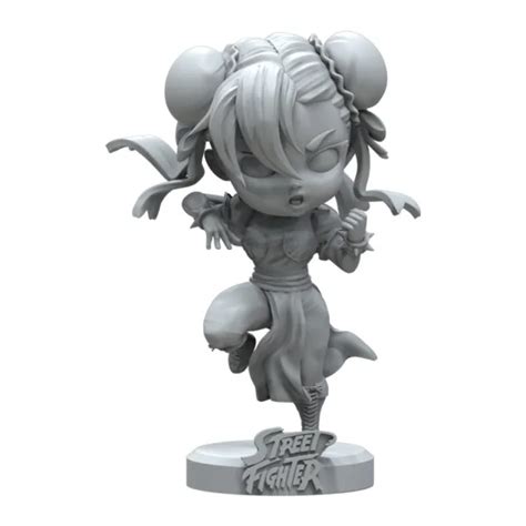 Anime Streetfighter Chun Li Girl Unpainted Gk Model Figure 3d Print