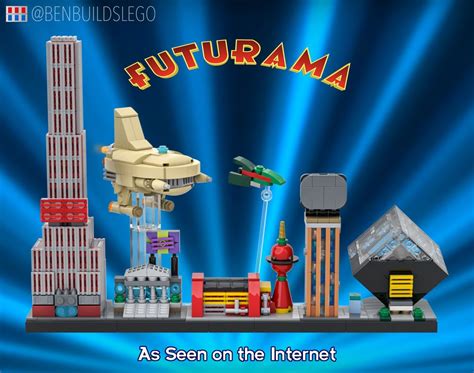 Lego Moc Futurama Skyline By Benbuildslego Rebrickable Build With Lego