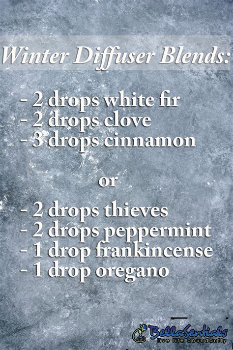 Combat The Winter Blues With These Blends Use In Your Bellasentials