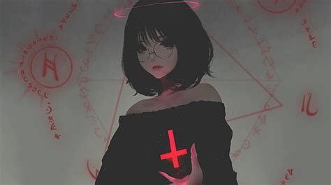 Hd Wallpaper Anime Girl Black Hair Sad Expression Semi