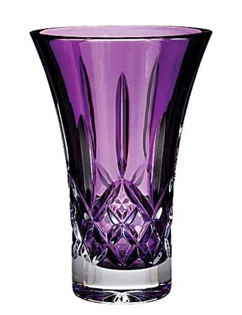 Waterford Crystal Lismore Amethyst Flared Vase Purple Vase Purple Accessories Purple Home