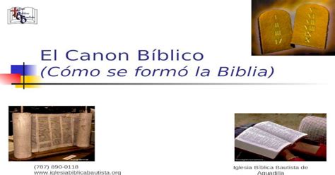 787 890 0118 Iglesia Bíblica Bautista De Aguadilla El Canon Bíblico